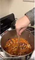 Stir the stew.