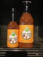 5 & 12 oz bottles of Chicaoji on shelf at Lopez Island Village Market