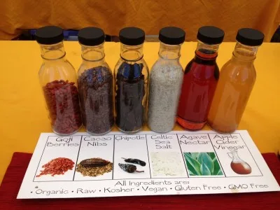 Chicaoji ingredients display for Farmers Market