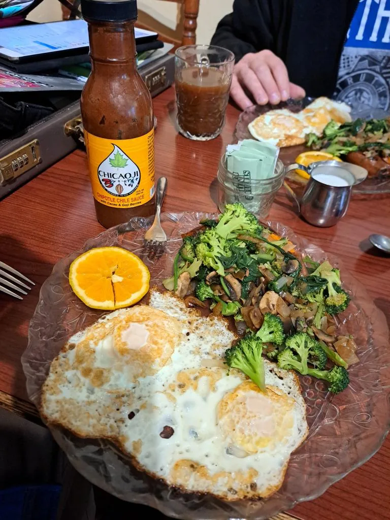 Chicaoji on a breakfast plate