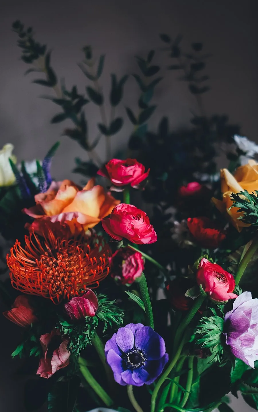 A loose garden-gathered wildflower posy