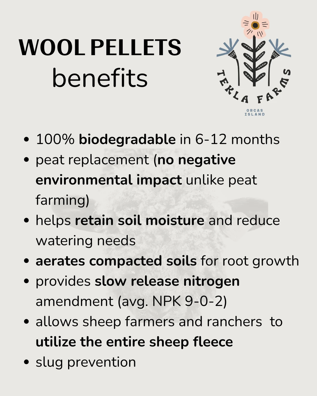 Infographic: the benefits of wool pellets