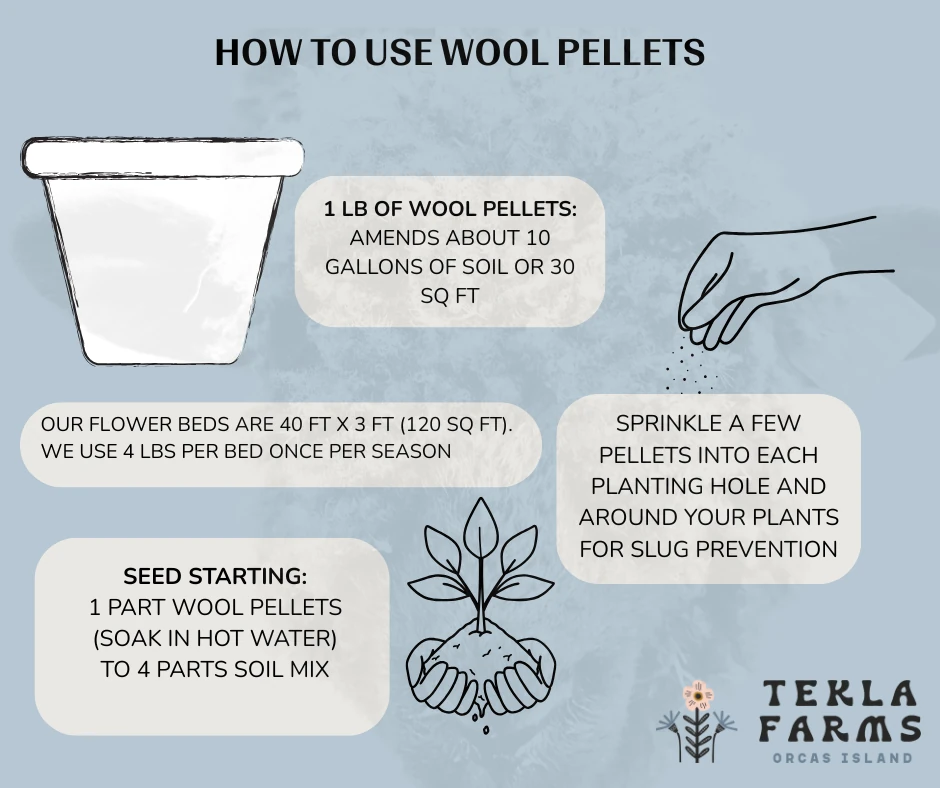 Infographic: how to use wool pellets