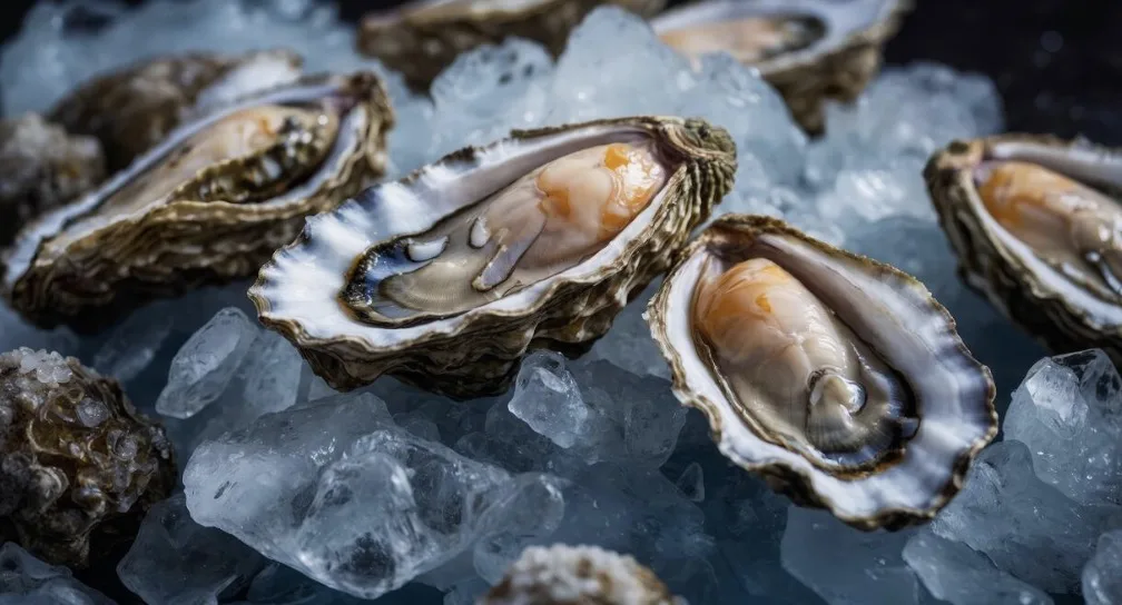 Fresh local oysters served on ice at Blackfish Café