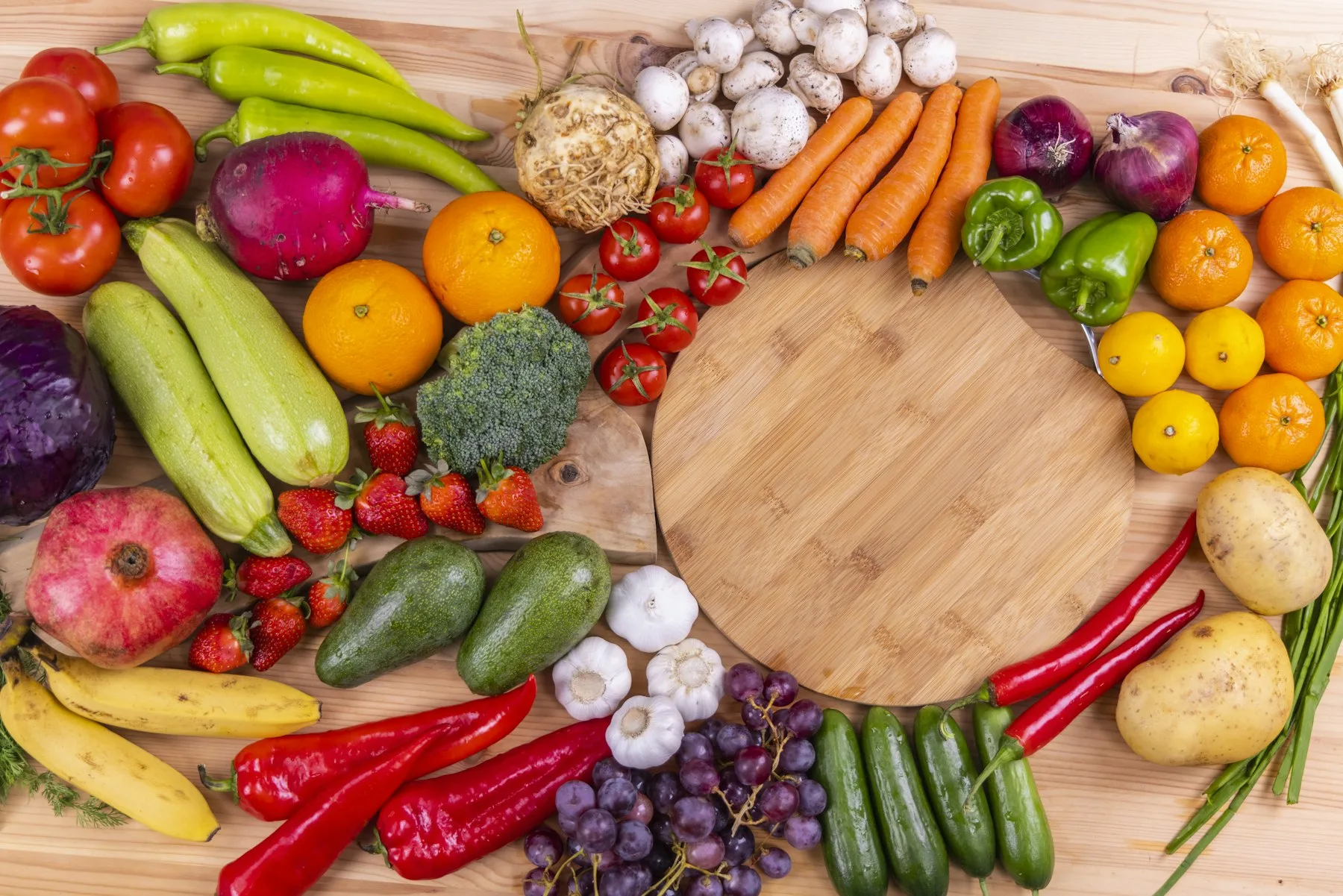 Fresh island produce ready for food bank shoppers