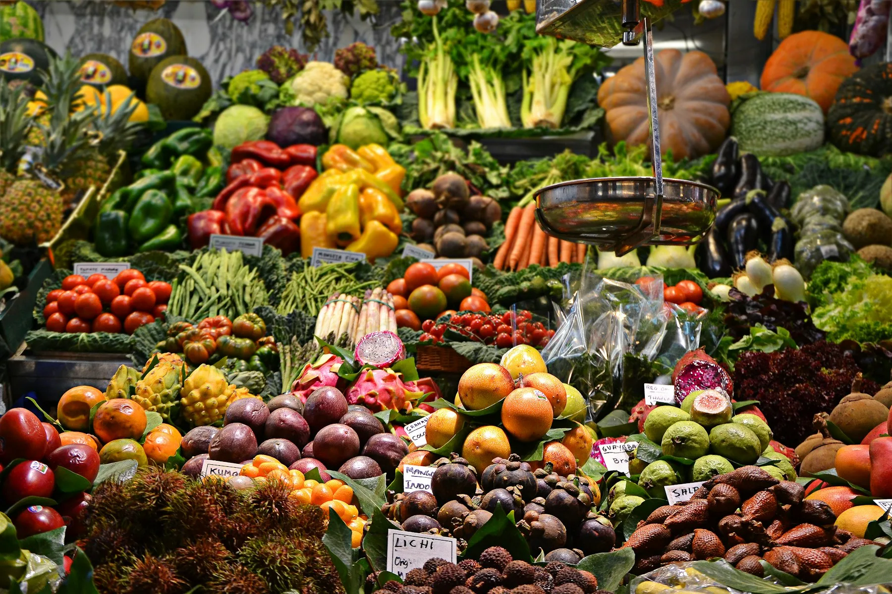 Fresh island produce on display